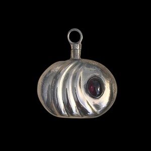 Sterling and Garnet Gemstone Perfume Pendant